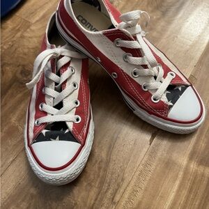 Converse Kids Red and White Star Sneakers